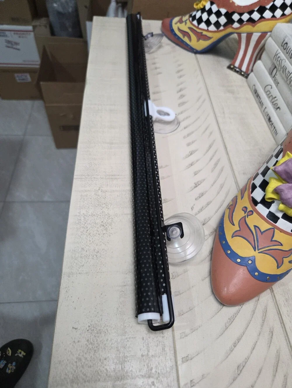 Retractable Suction Cup Window Roller Blinds,Black NWT